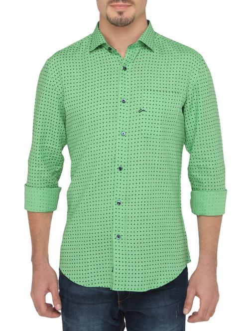 green linen casual shirt - 14124440 - Very Small Image - 1