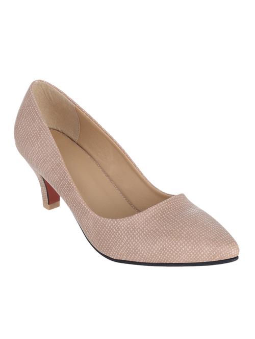 beige faux leather slip on pumps - 14125518 - Very Small Image - 1