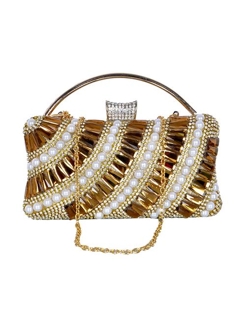 Brown Polyester Box Clutch - 14129746 - Very Small Image - 1