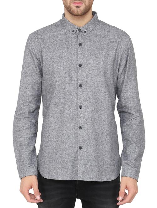 grey cotton casual shirt - 14133352 - Very Small Image - 1