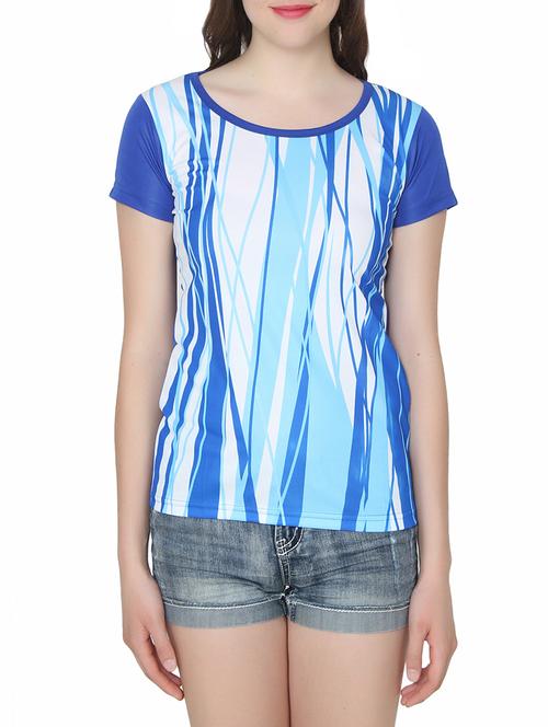blue printed regular tee - 14137076 - Very Small Image - 1