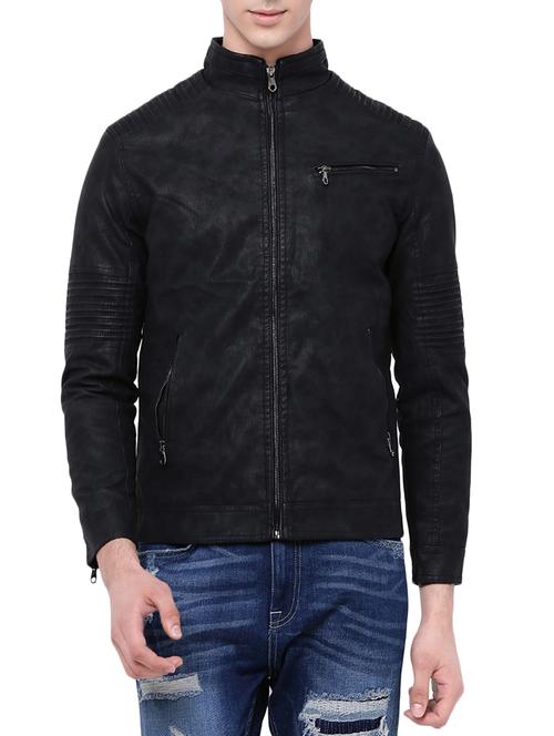 black leather biker jacket - 14152394 - Very Small Image - 1