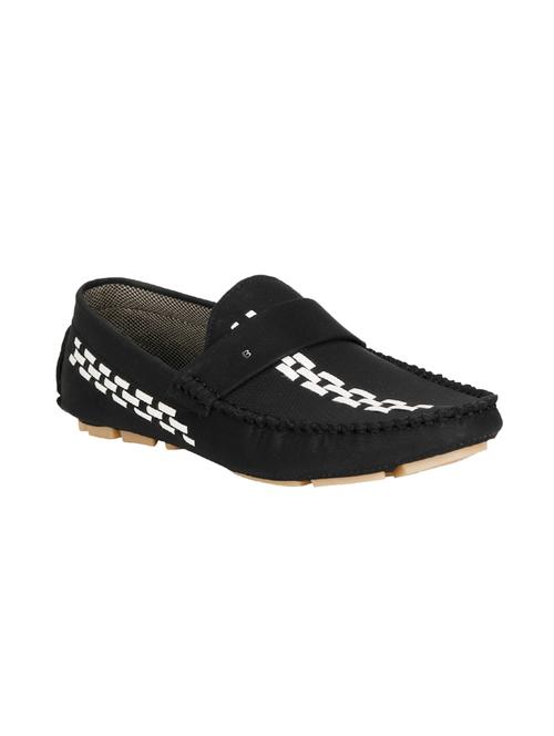 black leatherette slip on loafer - 14152829 - Very Small Image - 1
