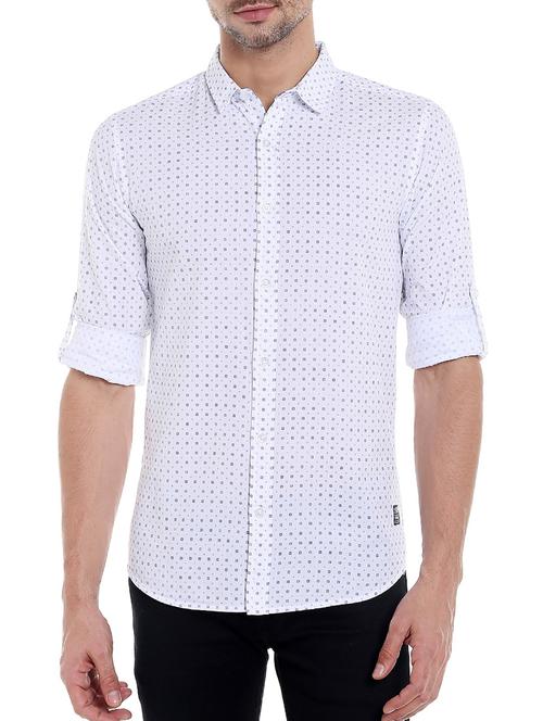 white cotton casual shirt - 14153812 - Very Small Image - 1