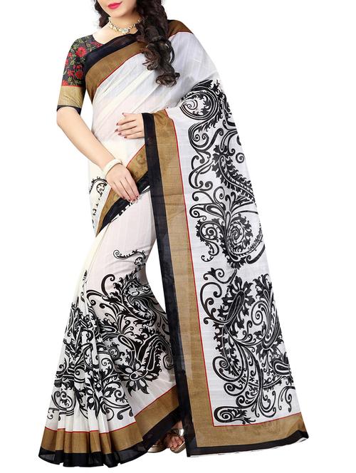 white silk bhagalpuri saree - 14154438 - Very Small Image - 1