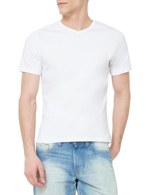 white solid t-shirt - 14160715 - Very Small Image - 1