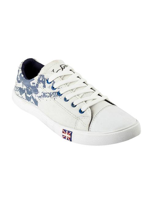 white Canvas lace up sneaker - 14164303 - Very Small Image - 1