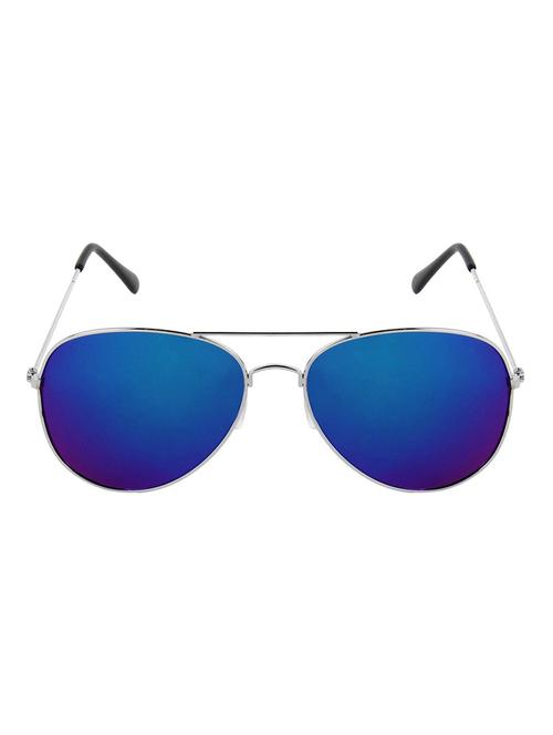 silver frame uv protected aviator sunglasses for men - 14174708 - Very Small Image - 1