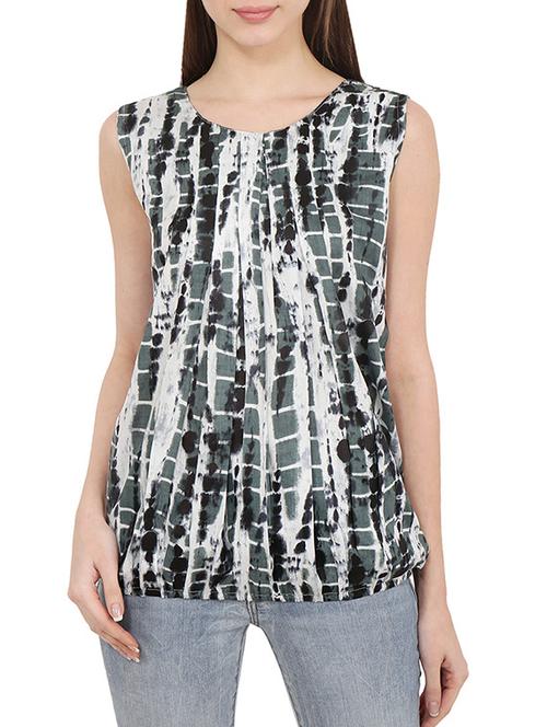 black cotton casual top - 14177933 - Very Small Image - 1