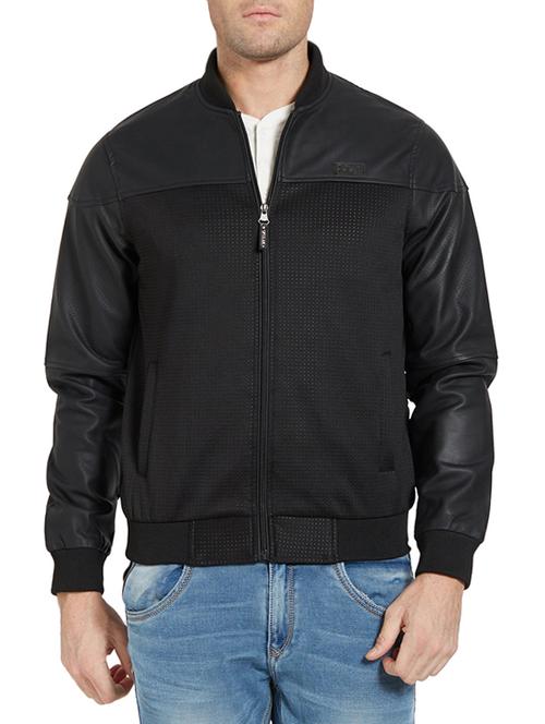 black polyester casual jacket - 14181624 - Very Small Image - 1