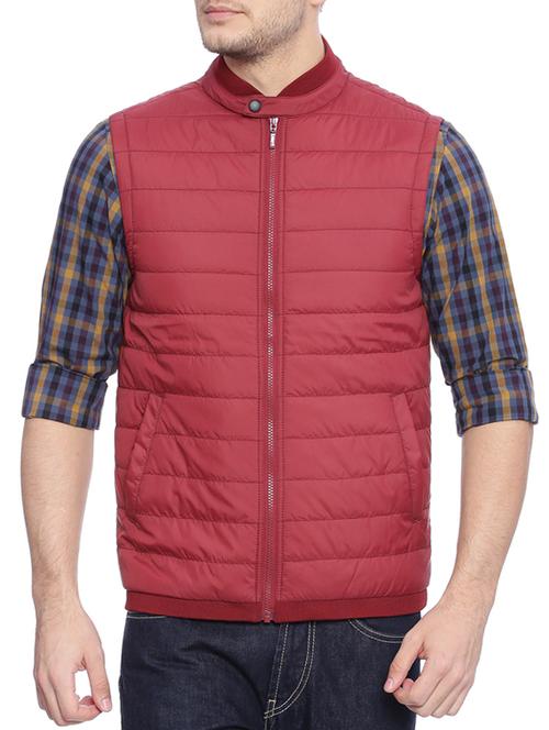 red polyester casual jacket - 14189606 - Very Small Image - 1