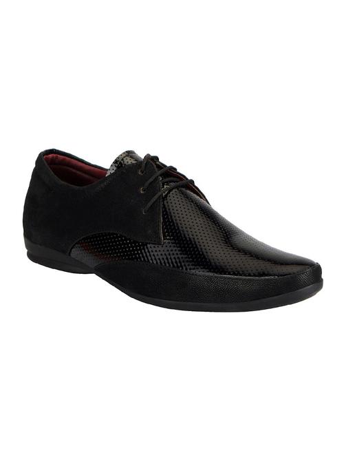 black leatherette lace-up derby - 14190614 - Very Small Image - 1