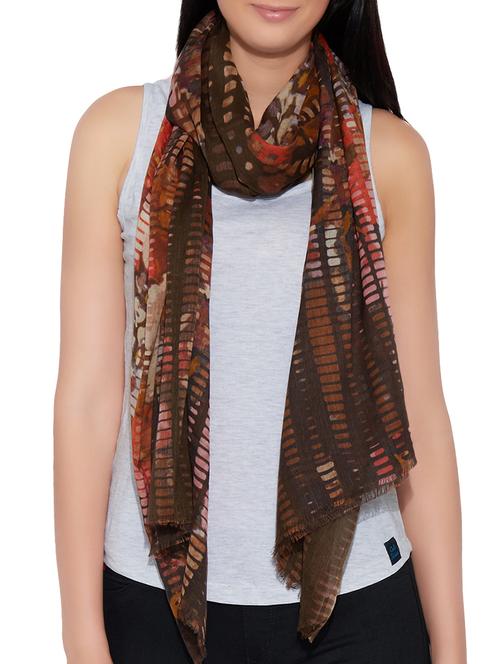 brown cotton stole - 14190979 - Very Small Image - 1