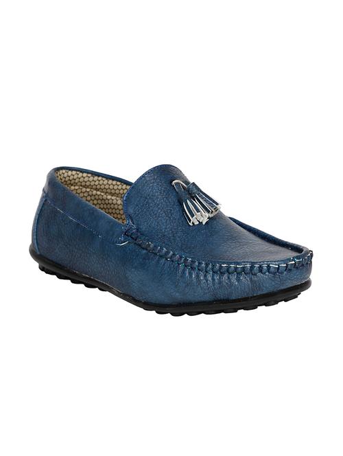blue leatherette slip on loafer - 14192804 - Very Small Image - 1
