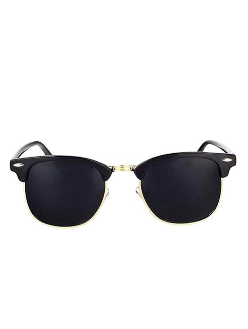 black golden frame black shade wayfarer sunglass (unisex) - 14204503 - Very Small Image - 1