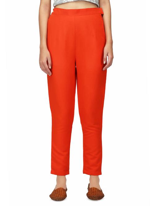 red cigarette pants trouser - 14205811 - Very Small Image - 1