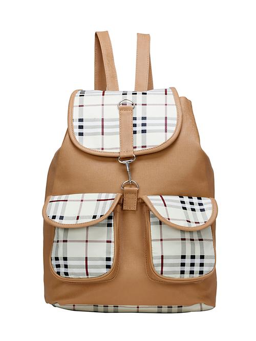 beige  leatherette  backpack - 14206755 - Very Small Image - 1