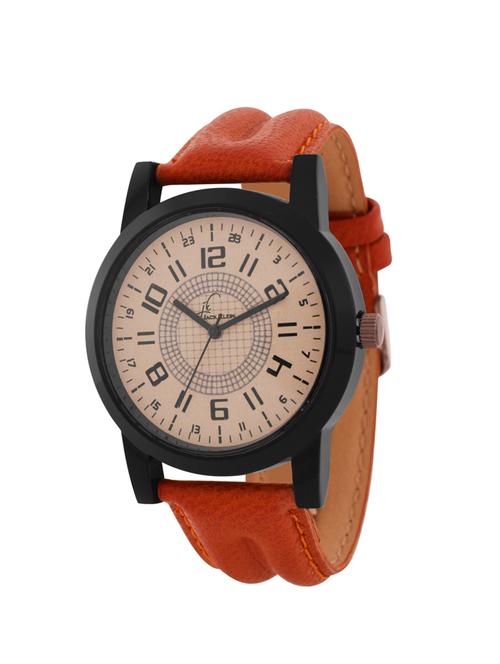 jack klein round dial brown strap analog wrist watch - 14207716 - Very Small Image - 1