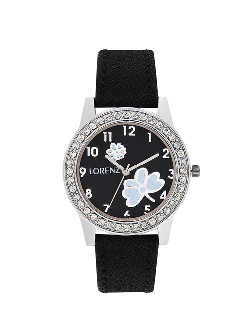 lorenz as-1  new diamond case black casual analog watch for women and girls - 14213747 - Very Small Image - 1