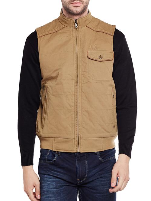 beige nylon casual jacket - 14215346 - Very Small Image - 1