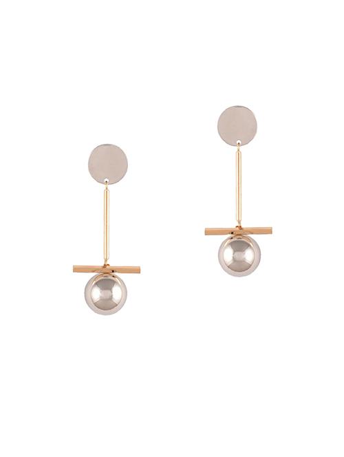 gold brass drop earring - 14216053 - Very Small Image - 1