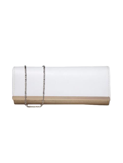 white leatherette   clutch - 14219416 - Very Small Image - 1