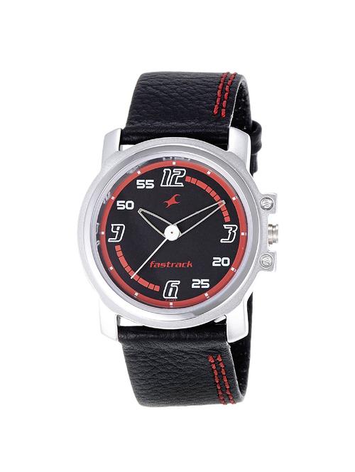 fastrack analog black dial men's watch-3039sl06 - 14220831 - Very Small Image - 1