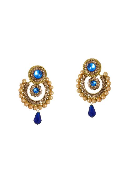 blue metal drop earring - 14224414 - Very Small Image - 1