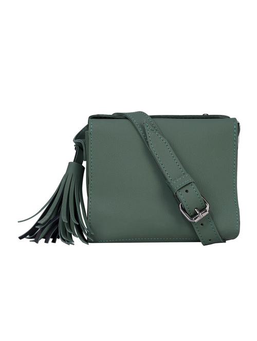 green leatherette  regular sling bag - 14224692 - Very Small Image - 1