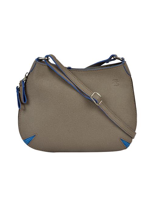 grey solid regular sling bag - 14225117 - Very Small Image - 1