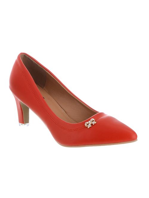 red fabric slip on pumps - 14229129 - Very Small Image - 1