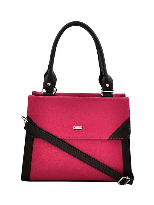 pink leatherette structured handbag - 14233215 - Very Small Image - 1
