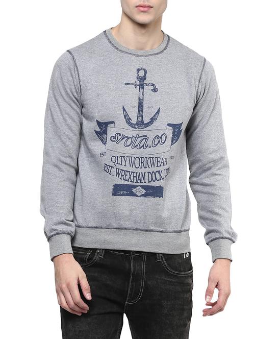 grey polyester printed sweatshirt - 14235860 - Very Small Image - 1