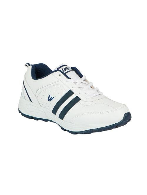 white leatherette lace up sport shoe - 14236210 - Very Small Image - 1