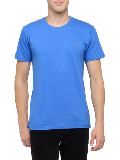 Blue Cotton T-shirt - 14236421 - Very Small Image - 1