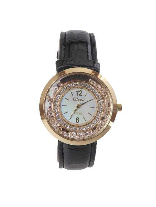 oleva premium women's leather watch oplw-2 - 14237688 - Very Small Image - 1