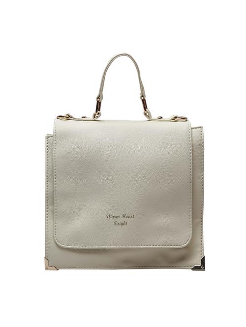 white leatherette  regular handbag - 14240951 - Very Small Image - 1