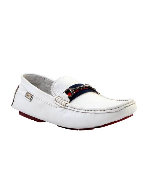 white leatherette slip on loafer - 14242179 - Very Small Image - 1