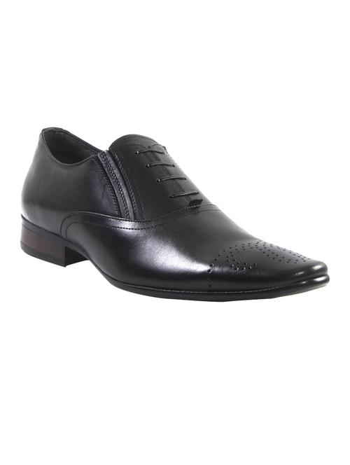 black Leather formal slip on - 14242187 - Very Small Image - 1