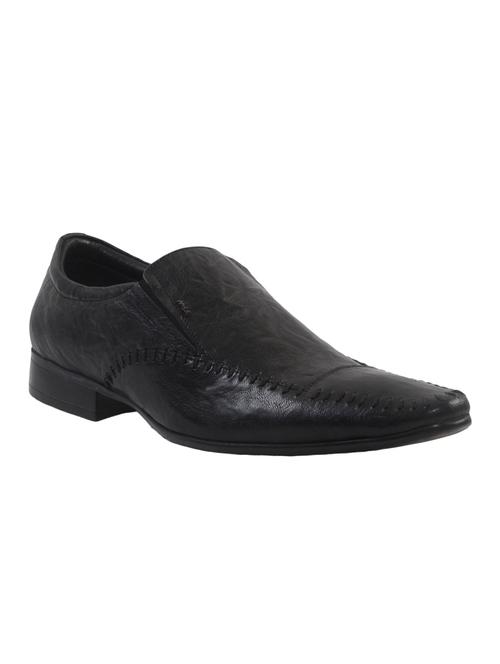 black Leather formal slip on - 14242197 - Very Small Image - 1