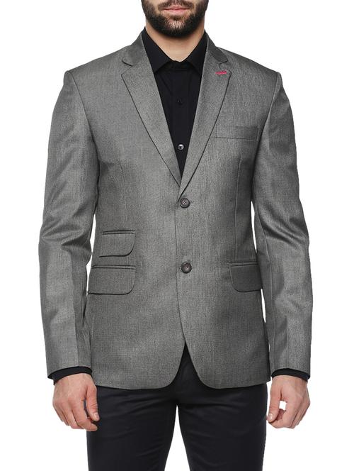 grey polyester formal blazer - 14255307 - Very Small Image - 1