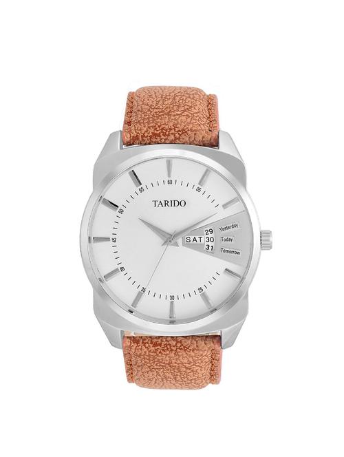 tarido new style day & date white dial men watch - 14264559 - Very Small Image - 1