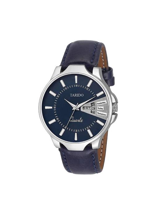 tarido new style day & date blue dial men watch - 14264562 - Very Small Image - 1
