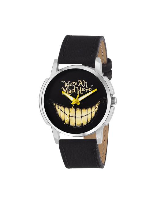 gravity leatherette strap round dial analog watch - 14264830 - Very Small Image - 1