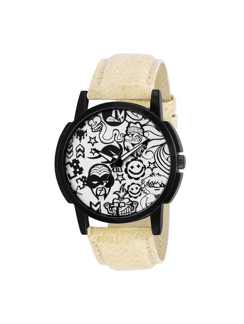 gravity leatherette strap round dial analog watch - 14264838 - Very Small Image - 1