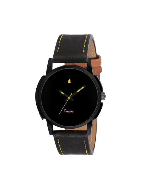 timebre men black furry casual analog watch - 14264860 - Very Small Image - 1