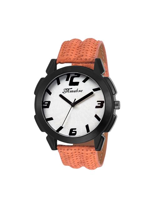 gravity leatherette strap round dial analog watch - 14264861 - Very Small Image - 1