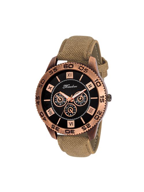 timebre men matt black day & date analog watch - 14264873 - Very Small Image - 1