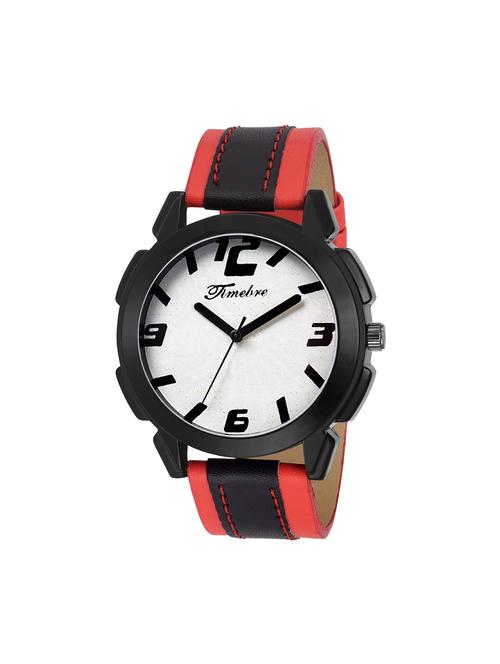 gravity leatherette strap round dial analog watch - 14264880 - Very Small Image - 1