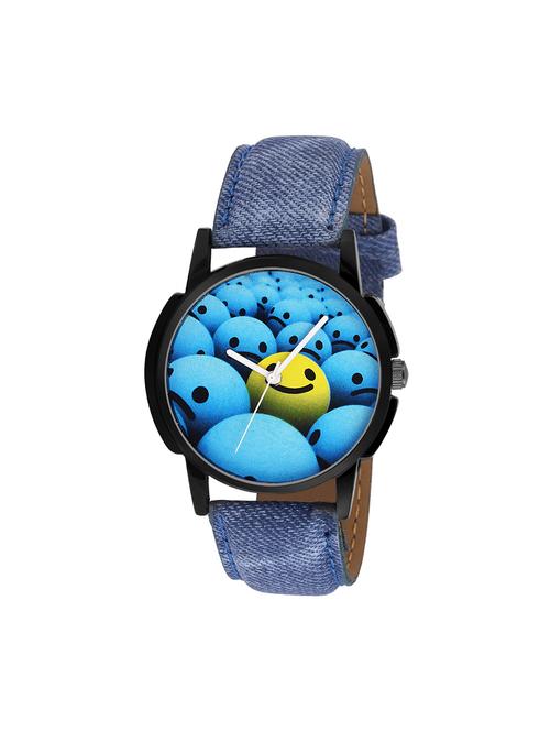 gravity leatherette strap round dial analog watch - 14264883 - Very Small Image - 1